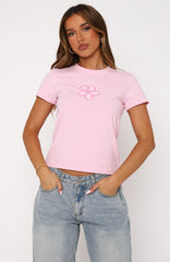 New Moment Relaxed Baby Tee Pink