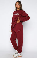 No Hesitation Sweatpants Burgundy