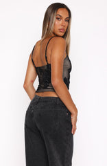 Missing Her Top Black