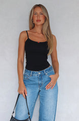 No Flaws Cami Top Black