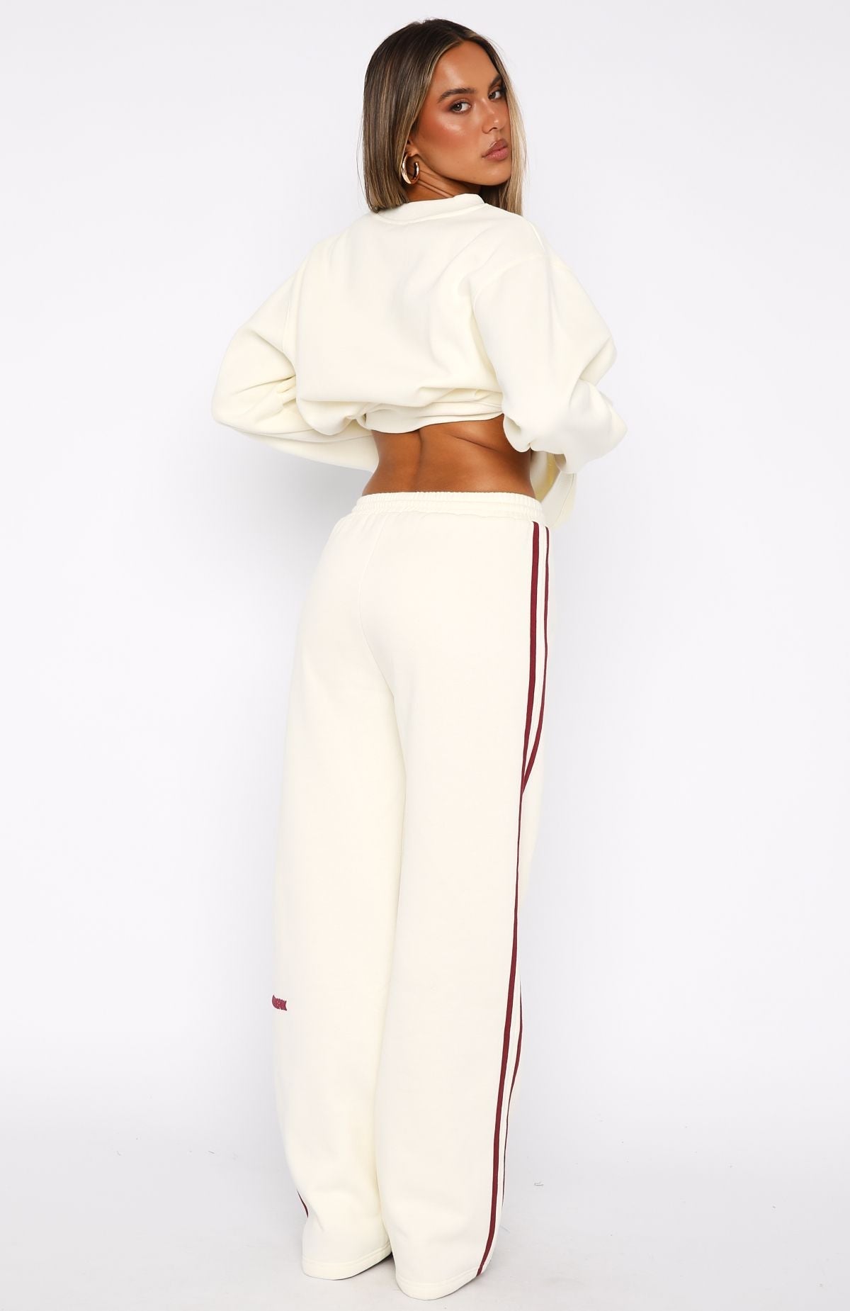 11th Street Out & About Wide Leg Sweatpants Cake Batter