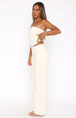 Leah Low Rise Straight Leg Jeans Cream