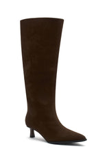 Juliette Knee High Boots Chocolate Faux Suede