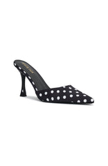 Iskra Mules Black Polka Dot